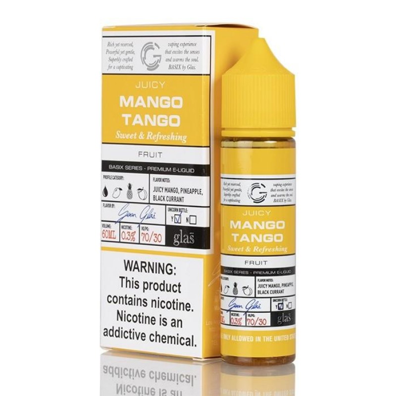 BASIX SERIES - MANGO TANGO BY GLAS VAPOR E-LIQUID - 60ML